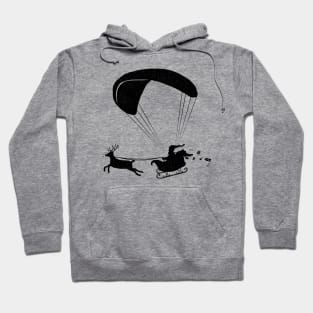 Happy Holidays - Paragliding Santa - Textless Hoodie